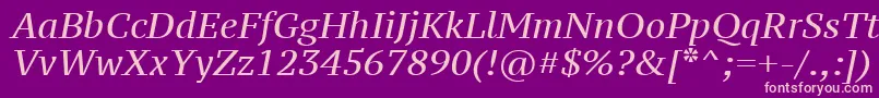 Ptz56fW-Schriftart – Rosa Schriften auf violettem Hintergrund