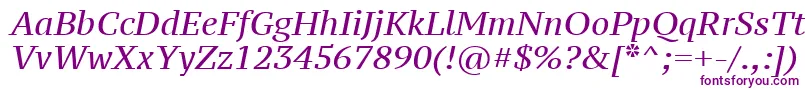 フォントPtz56fW – 白い背景に紫のフォント