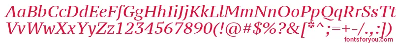 Ptz56fW-fontti – punaiset fontit valkoisella taustalla