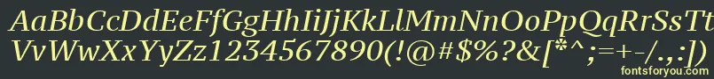 Ptz56fW Font – Yellow Fonts on Black Background