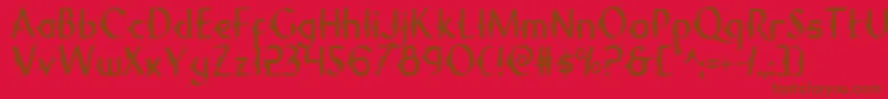 Police GypsyRoadCondensed – polices brunes sur fond rouge