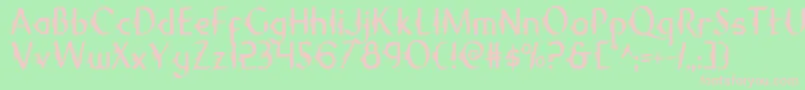 GypsyRoadCondensed Font – Pink Fonts on Green Background