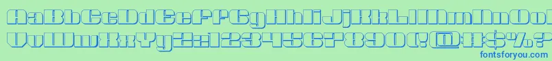 Nolocontendre3D Font – Blue Fonts on Green Background