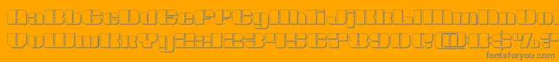 Nolocontendre3D Font – Gray Fonts on Orange Background