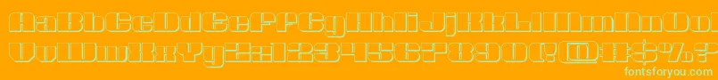 Nolocontendre3D Font – Green Fonts on Orange Background