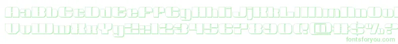 Nolocontendre3D-Schriftart – Grüne Schriften auf weißem Hintergrund
