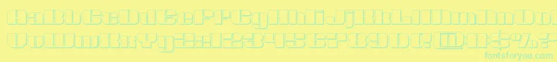 Nolocontendre3D Font – Green Fonts on Yellow Background