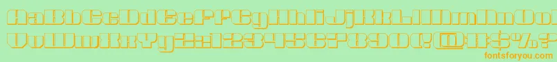 Nolocontendre3D Font – Orange Fonts on Green Background