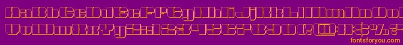 Nolocontendre3D Font – Orange Fonts on Purple Background