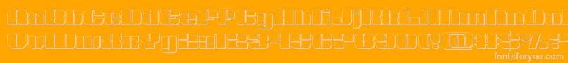 Nolocontendre3D-Schriftart – Rosa Schriften auf orangefarbenem Hintergrund