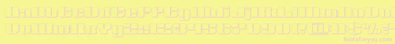 Nolocontendre3D Font – Pink Fonts on Yellow Background