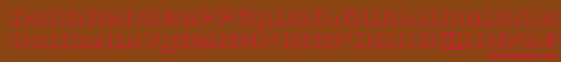 Nolocontendre3D Font – Red Fonts on Brown Background