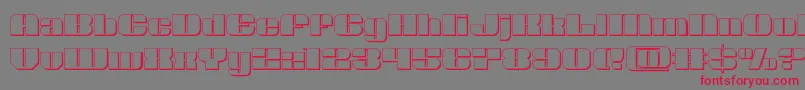Nolocontendre3D-fontti – punaiset fontit harmaalla taustalla