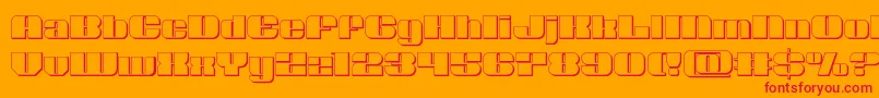 Nolocontendre3D Font – Red Fonts on Orange Background