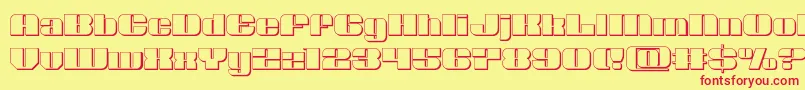 Nolocontendre3D Font – Red Fonts on Yellow Background