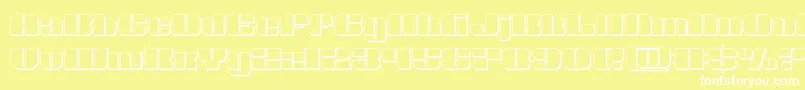 Nolocontendre3D Font – White Fonts on Yellow Background