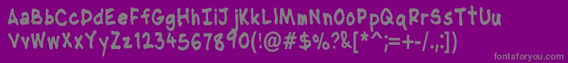 フォントNipcensHandwritingCondbd – 紫の背景に灰色の文字