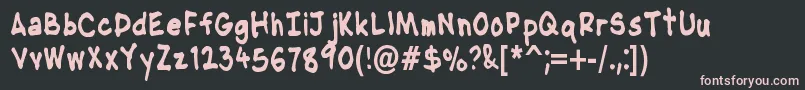 フォントNipcensHandwritingCondbd – 黒い背景にピンクのフォント