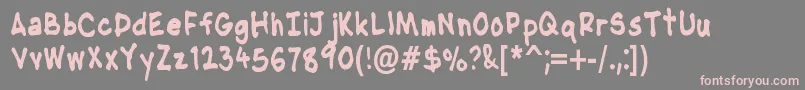 NipcensHandwritingCondbd Font – Pink Fonts on Gray Background