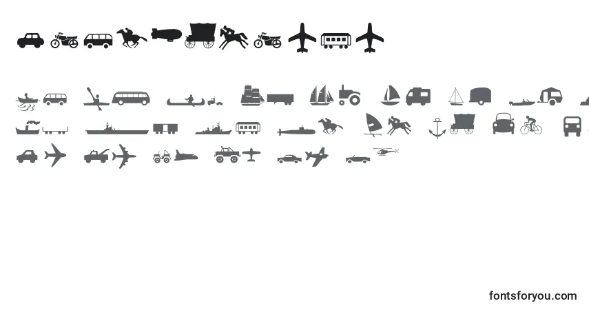 Fuente Transportmt - alfabeto, números, caracteres especiales