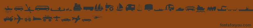 Transportmt Font – Black Fonts on Brown Background