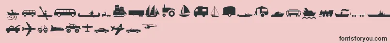 Transportmt Font – Black Fonts on Pink Background