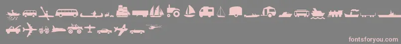 Transportmt Font – Pink Fonts on Gray Background