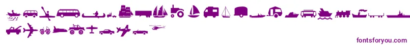 Transportmt Font – Purple Fonts on White Background