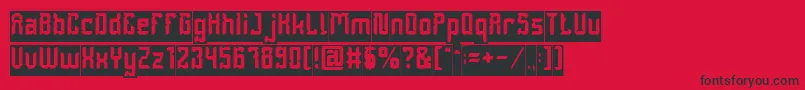 DayakShieldInverse Font – Black Fonts on Red Background
