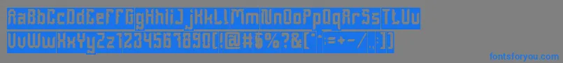 フォントDayakShieldInverse – 灰色の背景に青い文字