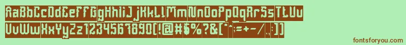 DayakShieldInverse Font – Brown Fonts on Green Background