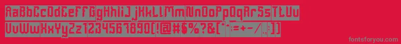 フォントDayakShieldInverse – 赤い背景に灰色の文字