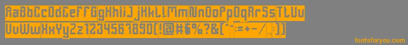 DayakShieldInverse Font – Orange Fonts on Gray Background