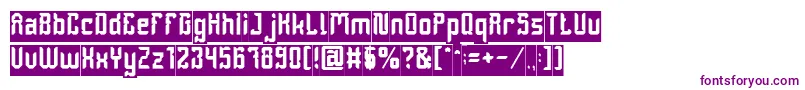 DayakShieldInverse Font – Purple Fonts on White Background