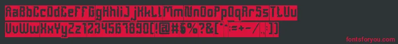 DayakShieldInverse Font – Red Fonts on Black Background