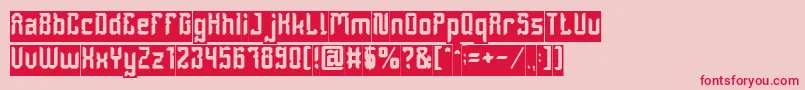 フォントDayakShieldInverse – ピンクの背景に赤い文字