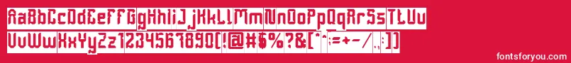 DayakShieldInverse Font – White Fonts on Red Background