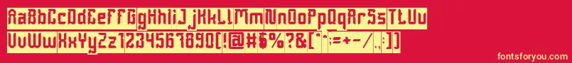 DayakShieldInverse Font – Yellow Fonts on Red Background