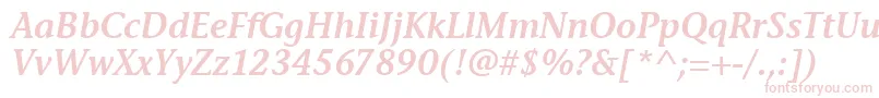 StoneInfSemItcTtSemiitalic Font – Pink Fonts on White Background