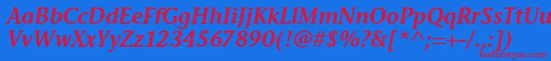 StoneInfSemItcTtSemiitalic Font – Red Fonts on Blue Background
