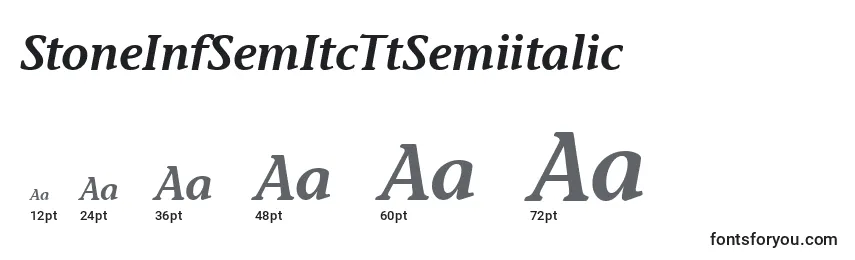 StoneInfSemItcTtSemiitalic Font Sizes