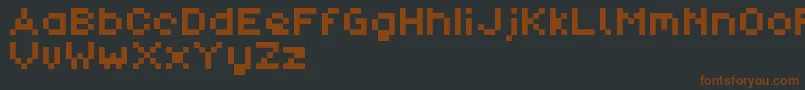 Шрифт PixlDemo – коричневые шрифты на чёрном фоне