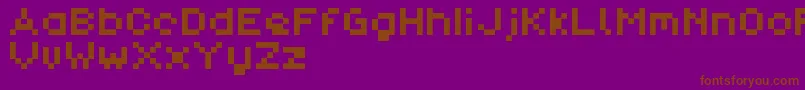 PixlDemo Font – Brown Fonts on Purple Background