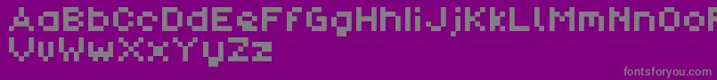 Czcionka PixlDemo – szare czcionki na fioletowym tle