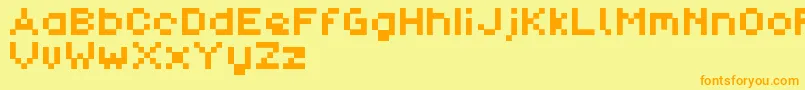 PixlDemo Font – Orange Fonts on Yellow Background