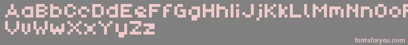 PixlDemo Font – Pink Fonts on Gray Background