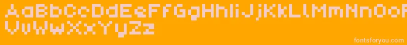 PixlDemo Font – Pink Fonts on Orange Background