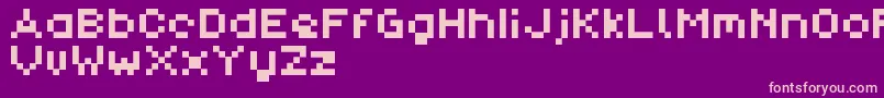 PixlDemo-Schriftart – Rosa Schriften auf violettem Hintergrund