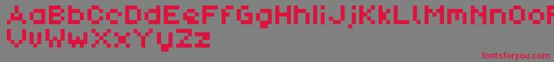 fuente PixlDemo – Fuentes Rojas Sobre Fondo Gris