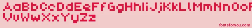 PixlDemo Font – Red Fonts on Pink Background